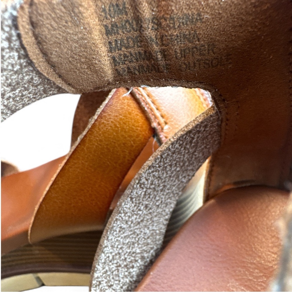 Mia Women's Lauri Sandals Cognac Wedge Shoes - Picture 5 of 7